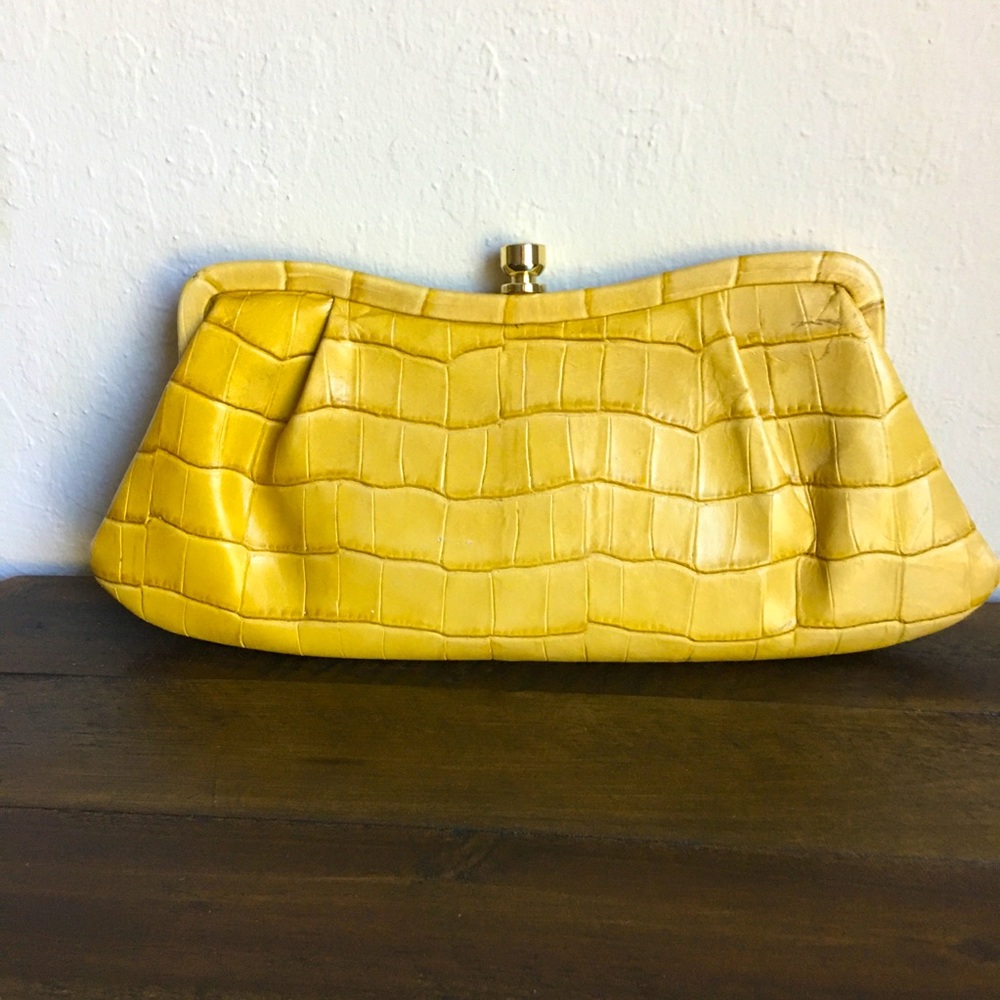 Banana republic leather clutch